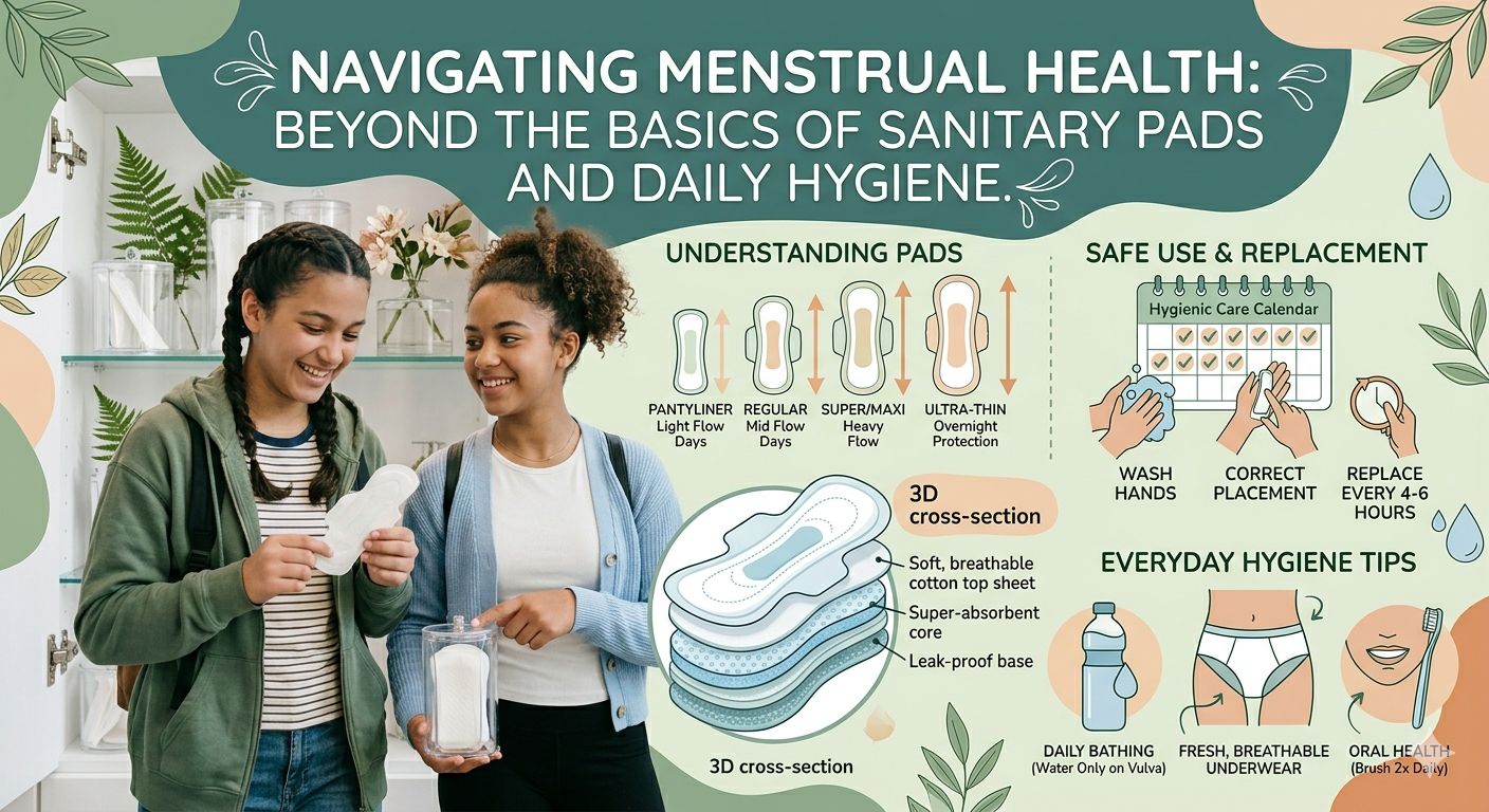 Navigating Menstrual Health: Beyond the Basics of Sanitary Pads and Daily Hygiene.